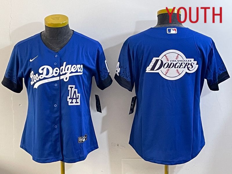 Youth  Los Angeles Dodgers blank 2024 blue jersey 2024112232->youth mlb jersey->Youth Jersey